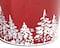 Red & White Christmas Planter Bucket with Tree Design, 2ct.